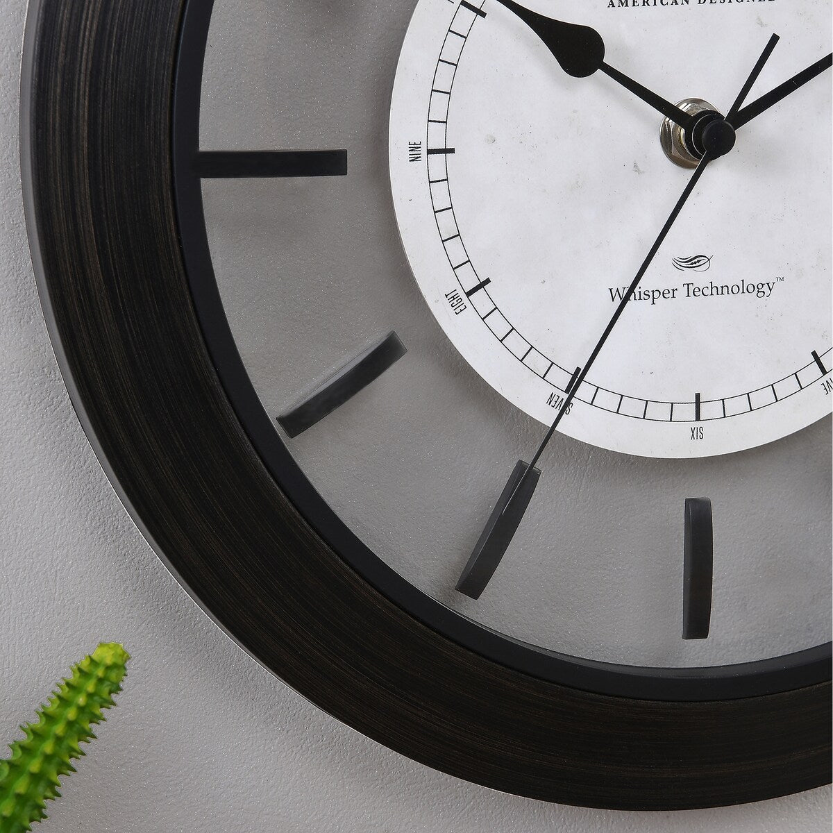 FirsTime & Co. Foundry Bronze Wall Clock, American Crafted, Dark Brown, Plastic, 11 x 1.5 x 11 in