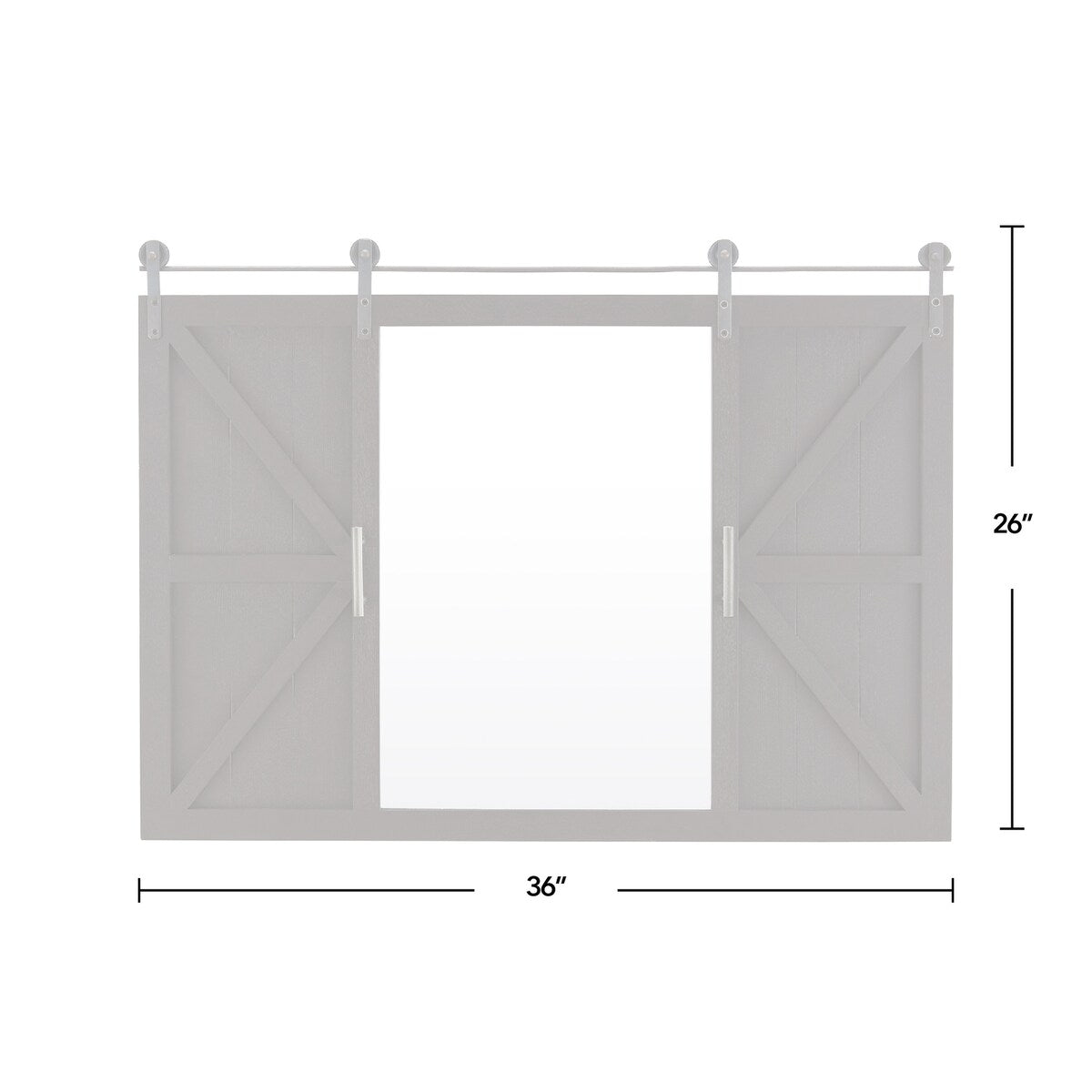 FirsTime & Co. Hayloft Farmhouse Barn Door Mirror