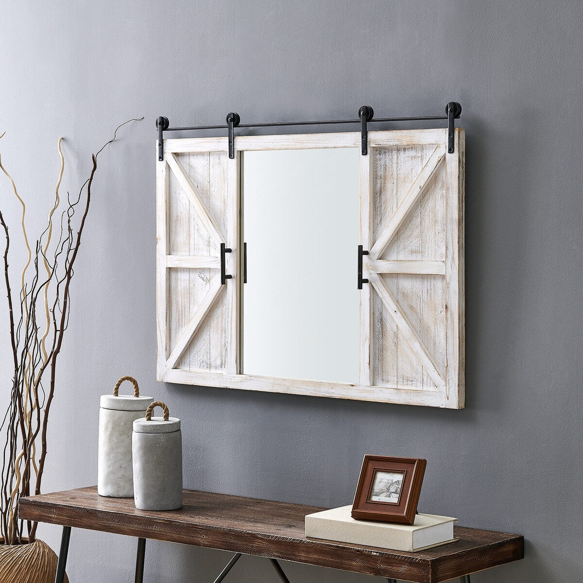 FirsTime & Co. Hayloft Farmhouse Barn Door Mirror