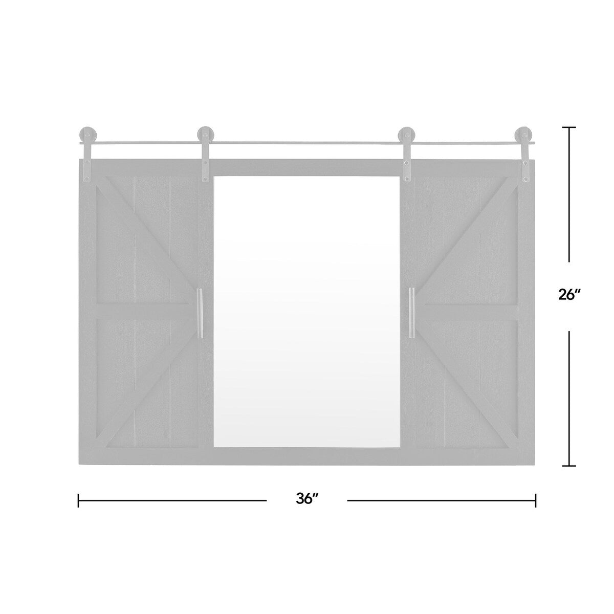 FirsTime & Co. Hayloft Farmhouse Barn Door Mirror