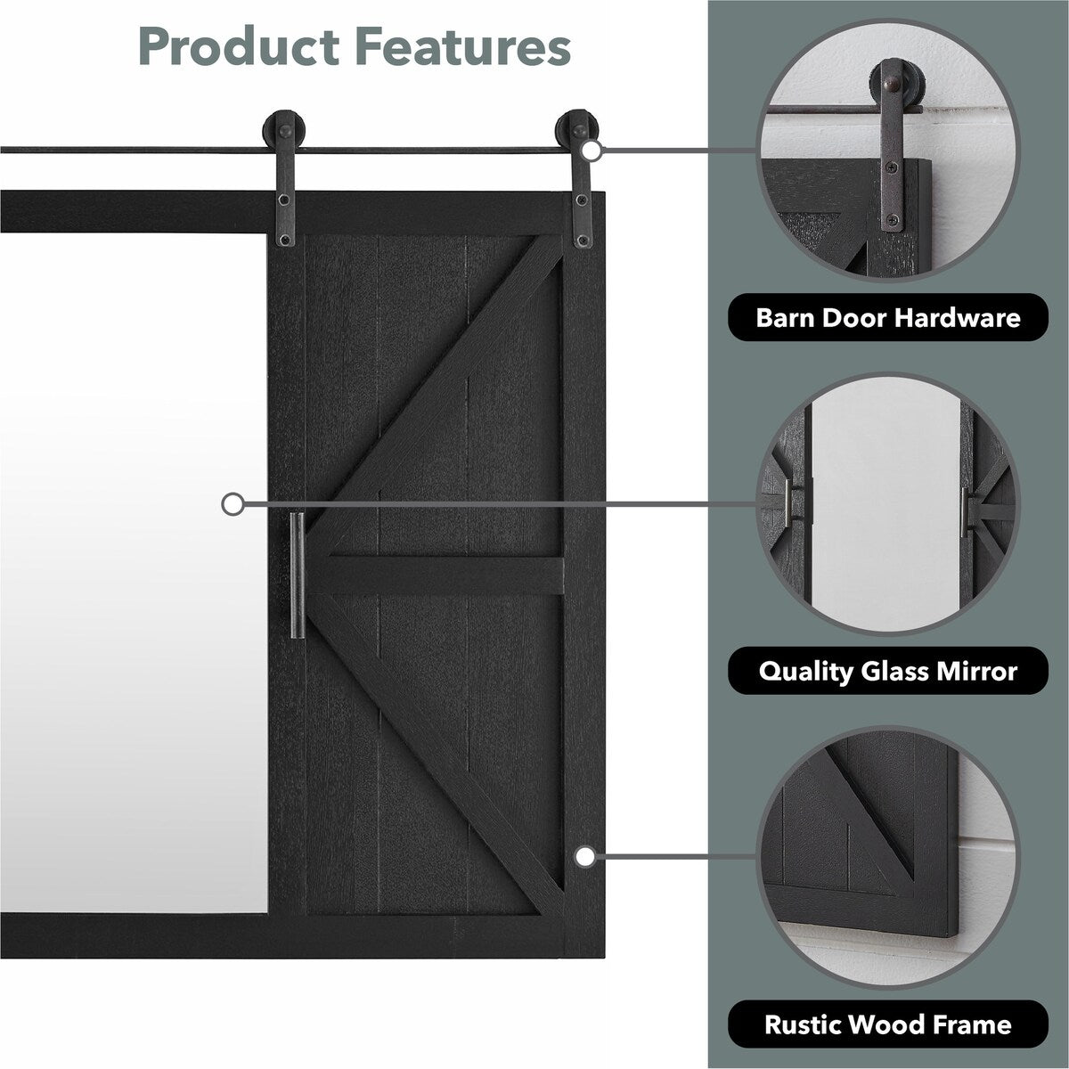 FirsTime & Co. Hayloft Farmhouse Barn Door Mirror