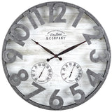 FirsTime & Co. Shiplap Farmhouse Outdoor Wall Clock, Plastic, 18 x 2.5 x 18 in, American Designed