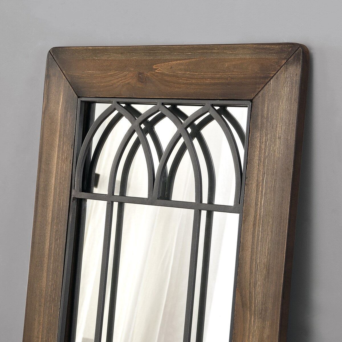 FirsTime & Co. Walnut Larisa Farmhouse Arch Full Length Standing Mirror, Wood