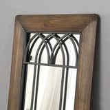 FirsTime & Co. Walnut Larisa Farmhouse Arch Full Length Standing Mirror, Wood