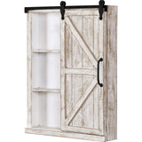 FirsTime & Co. Winona Farmhouse Barn Door Cabinet Mirror, Mirror, 21 x 5.5 x 28 in, American Designed