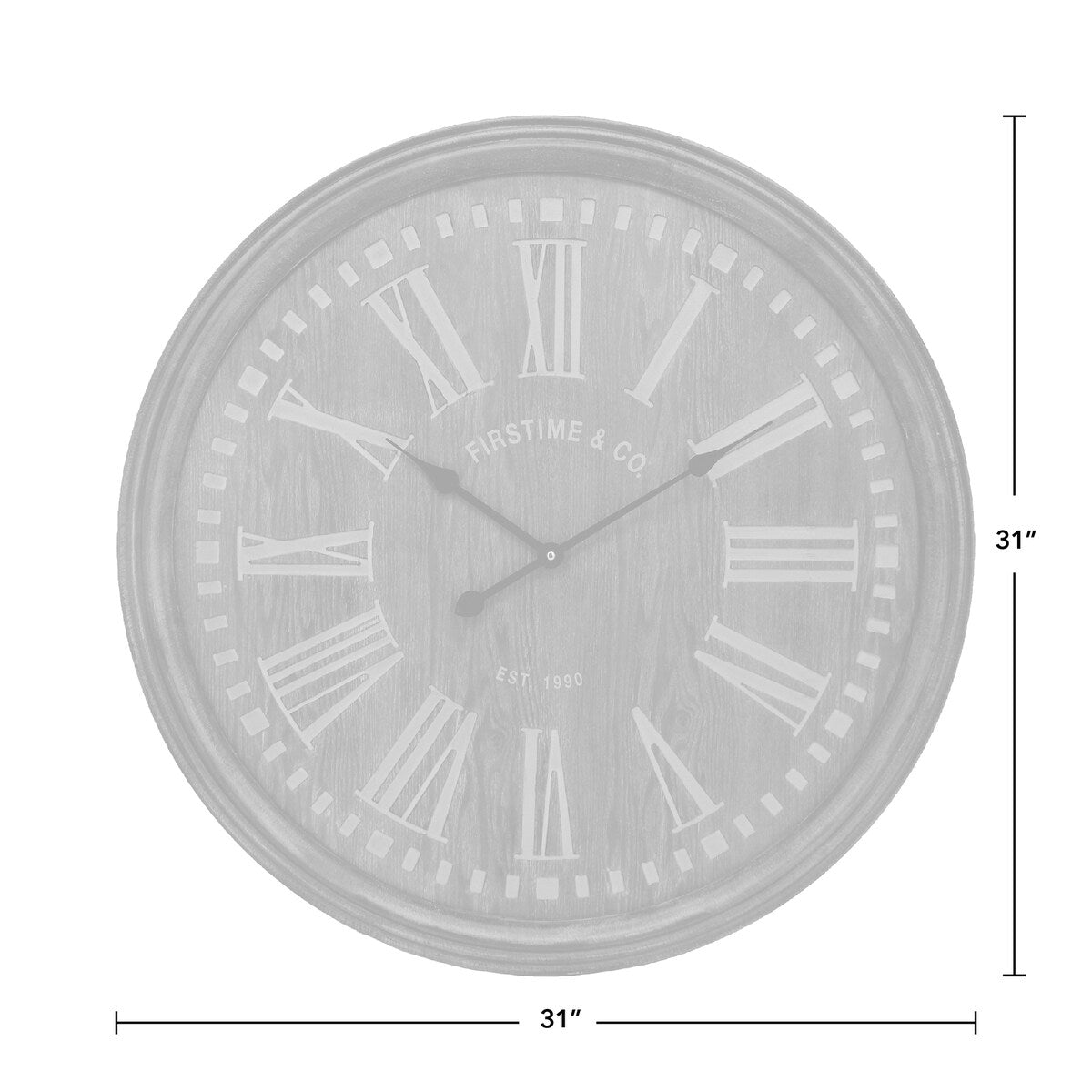 FirsTime & Co. Carver Farmhouse Wall Clock, American Crafted, Brown, Metal, 31 x 3 x 31 in