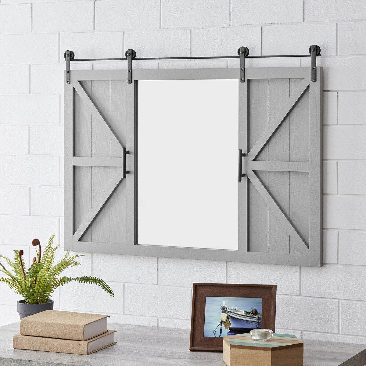 FirsTime & Co. Hayloft Farmhouse Barn Door Mirror