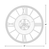 FirsTime & Co. Lowell Large Shiplap Farmhouse Clock, American Crafted, Distressed Black, Plastic, 40 x 2 x 40 in
