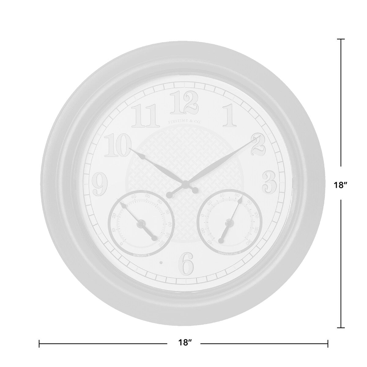 FirsTime & Co. Luminous LED Outdoor Clock, American Crafted, Oil Rubbed Bronze, Plastic, 18 x 2 x 18 in