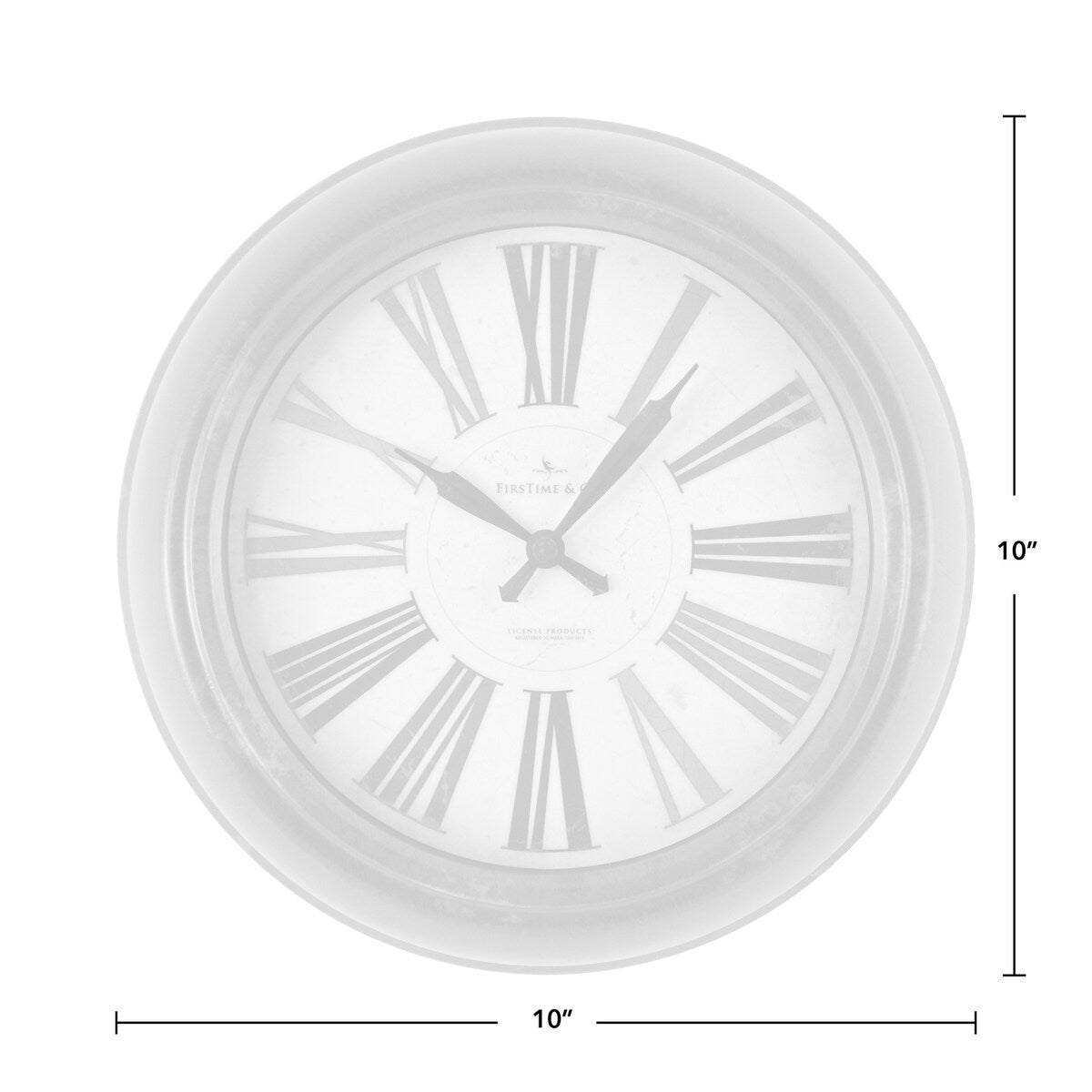 FirsTime & Co. Red Relic Wall Clock, American Crafted, Distressed Red, Plastic, 10 x 2 x 10 in