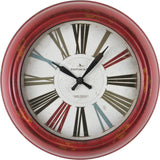 FirsTime & Co. Red Relic Wall Clock, American Crafted, Distressed Red, Plastic, 10 x 2 x 10 in