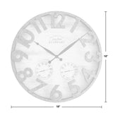 FirsTime & Co. Shiplap Farmhouse Outdoor Wall Clock, Plastic, 18 x 2.5 x 18 in, American Designed