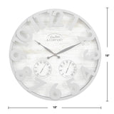 FirsTime & Co. Shiplap Farmhouse Outdoor Wall Clock, Plastic, 18 x 2.5 x 18 in, American Designed