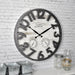 FirsTime & Co. Shiplap Farmhouse Outdoor Wall Clock, Plastic, 18 x 2.5 x 18 in, American Designed