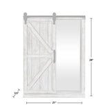 FirsTime & Co. Winona Farmhouse Barn Door Cabinet Mirror, Mirror, 21 x 5.5 x 28 in, American Designed