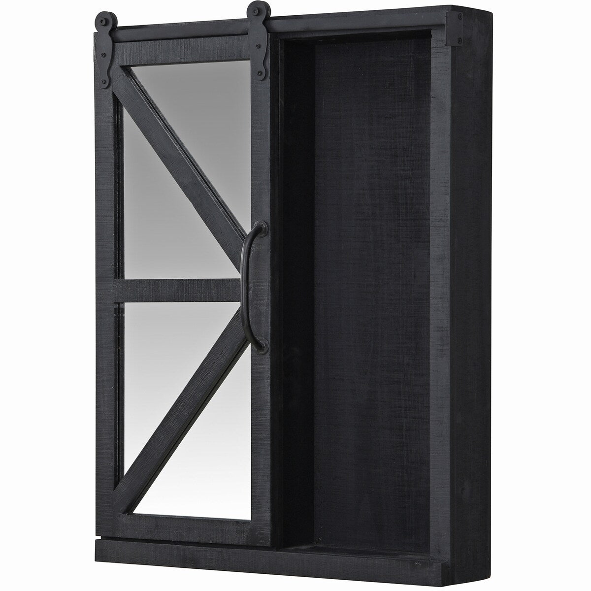 FirsTime & Co. Winona Farmhouse Barn Door Cabinet Mirror, Mirror, 21 x 5.5 x 28 in, American Designed
