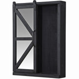 FirsTime & Co. Winona Farmhouse Barn Door Cabinet Mirror, Mirror, 21 x 5.5 x 28 in, American Designed