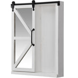FirsTime & Co. Winona Farmhouse Barn Door Cabinet Mirror, Mirror, 21 x 5.5 x 28 in, American Designed
