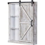 FirsTime & Co. Winona Farmhouse Barn Door Cabinet Mirror, Mirror, 21 x 5.5 x 28 in, American Designed