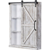 FirsTime & Co. Winona Farmhouse Barn Door Cabinet Mirror, Mirror, 21 x 5.5 x 28 in, American Designed