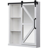 FirsTime & Co. Winona Farmhouse Barn Door Cabinet Mirror, Mirror, 21 x 5.5 x 28 in, American Designed