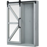 FirsTime & Co. Winona Farmhouse Barn Door Cabinet Mirror, Mirror, 21 x 5.5 x 28 in, American Designed