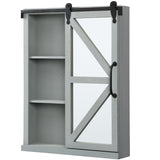 FirsTime & Co. Winona Farmhouse Barn Door Cabinet Mirror, Mirror, 21 x 5.5 x 28 in, American Designed