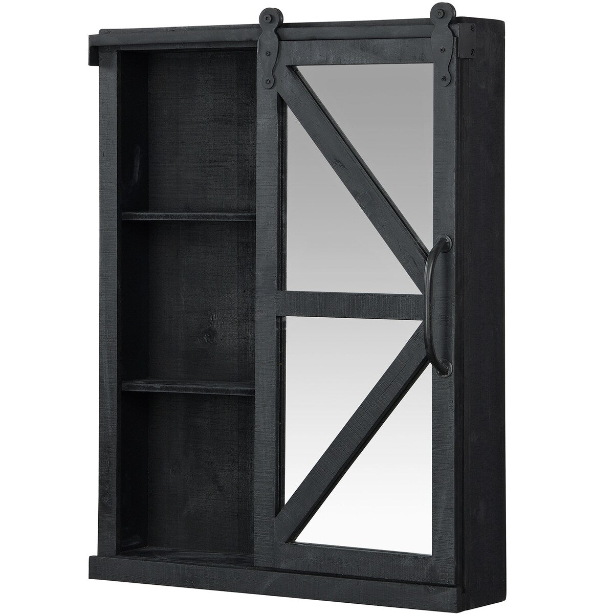 FirsTime & Co. Winona Farmhouse Barn Door Cabinet Mirror, Mirror, 21 x 5.5 x 28 in, American Designed