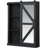 FirsTime & Co. Winona Farmhouse Barn Door Cabinet Mirror, Mirror, 21 x 5.5 x 28 in, American Designed