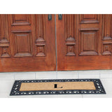 Non Slip Coir Low Profile Myla Monogrammed Entry Doormat, 17.7"x47.25"