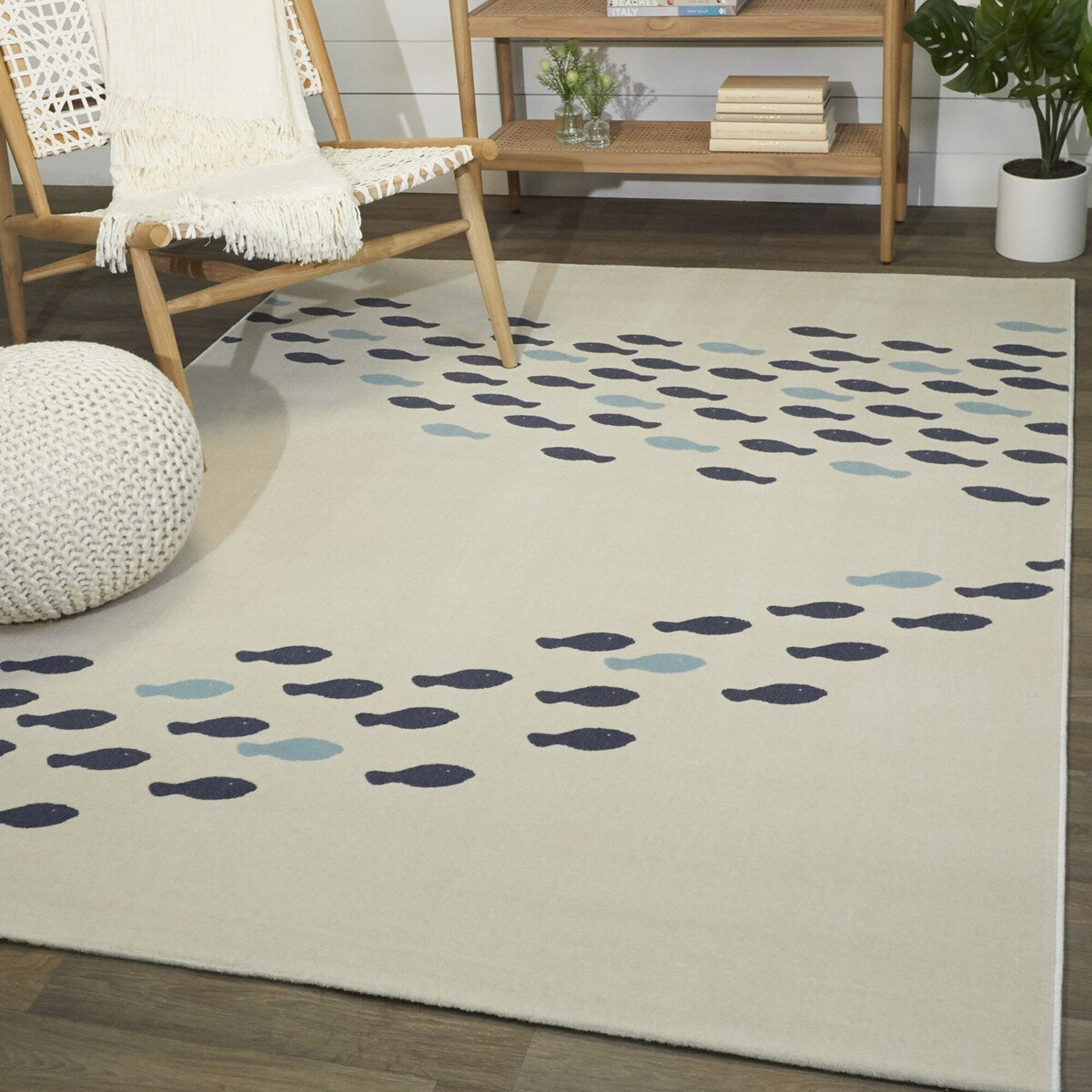 Fish School Coastal Area Rug