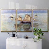 Fishing Boats at Pourville, 1882 - Multi Piece Framed Canvas