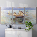 Fishing Boats at Pourville, 1882 - Multi Piece Framed Canvas