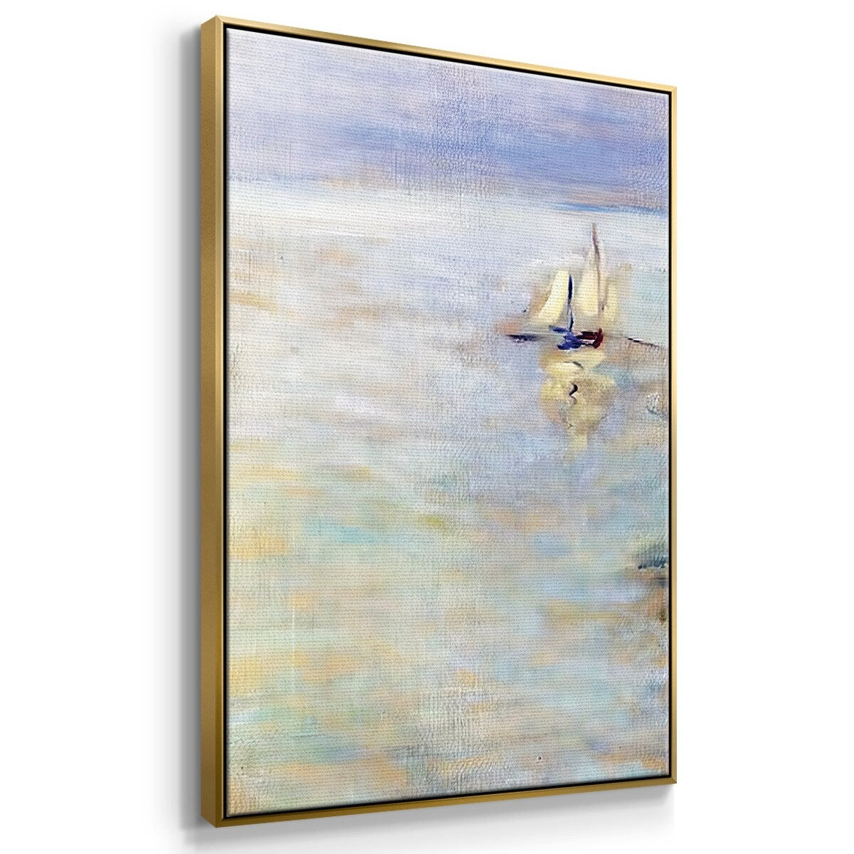 Fishing Boats at Pourville, 1882 - Multi Piece Framed Canvas