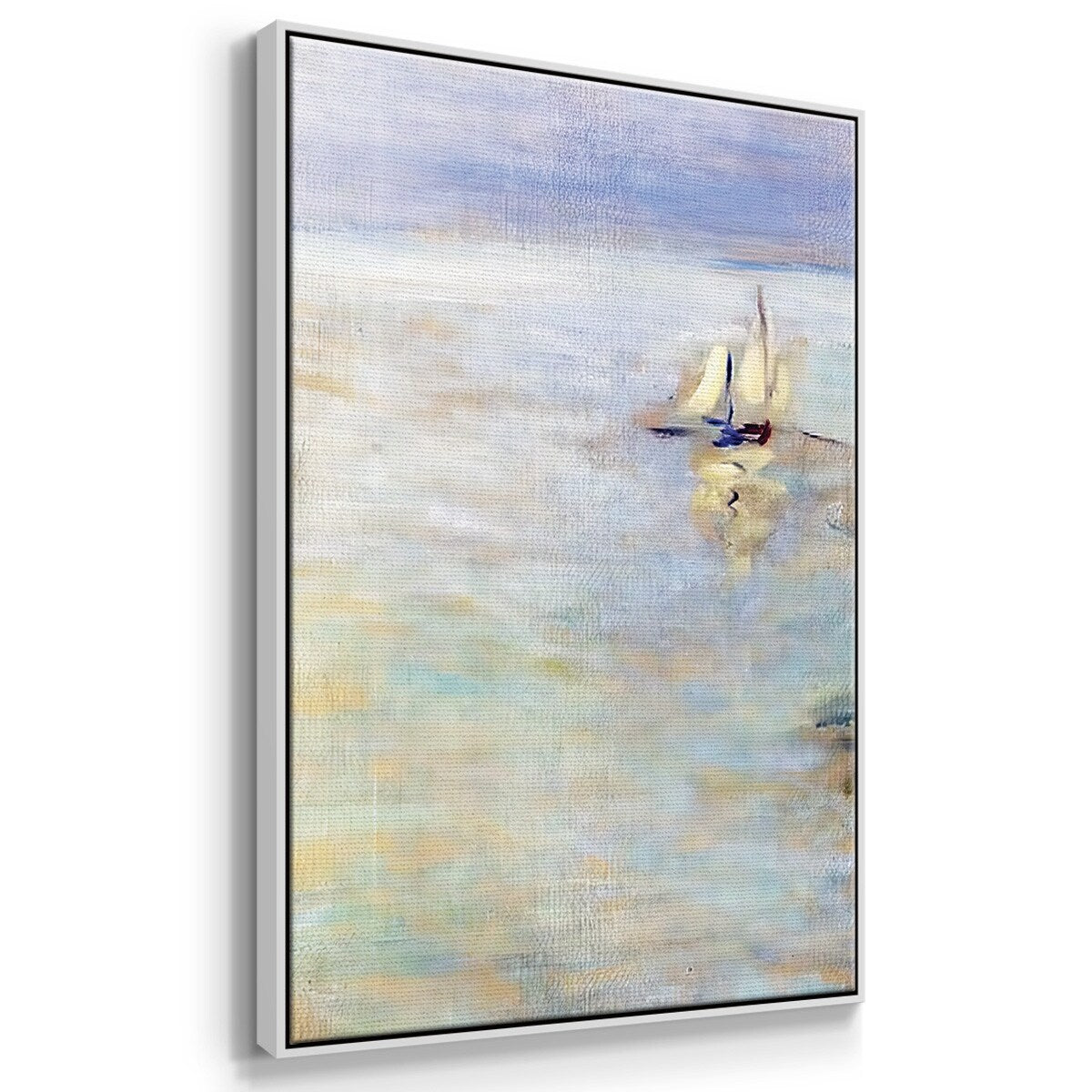 Fishing Boats at Pourville, 1882 - Multi Piece Framed Canvas