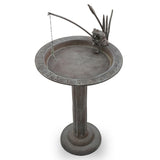 Fishing Frog Sundial / Birdbath