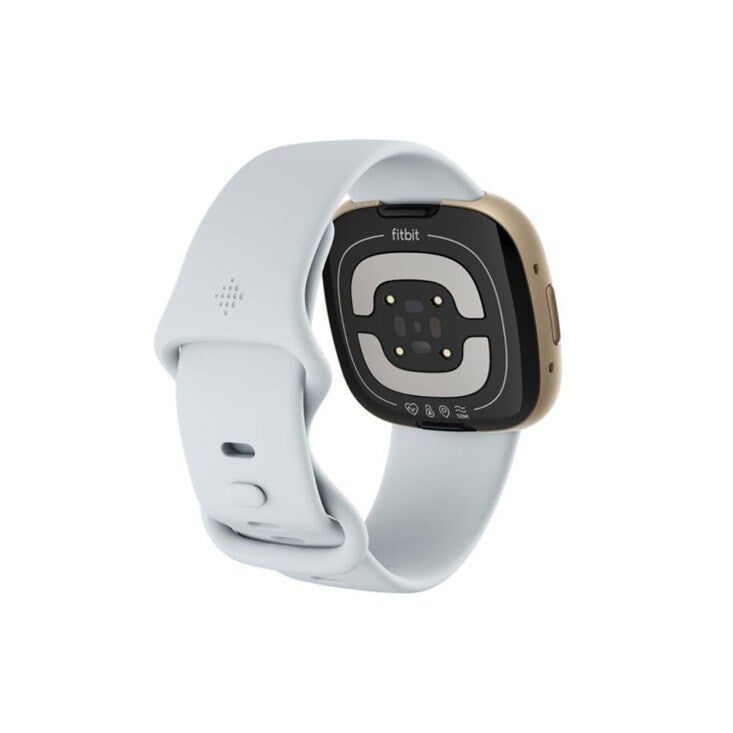 Fitbit Sense 2 Soft Gold Aluminum Blue Mist Strap Advanced Health & Fitness Smartwatch