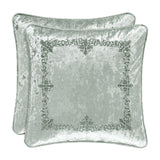 Five Queens Court Donna 18 Inch Square Embellished Decorative Throw Pillow
