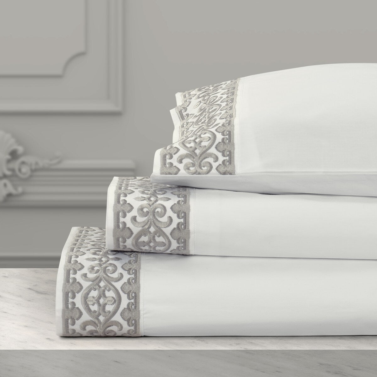 J. Queen New York Majestic Embroidered Sheet Set