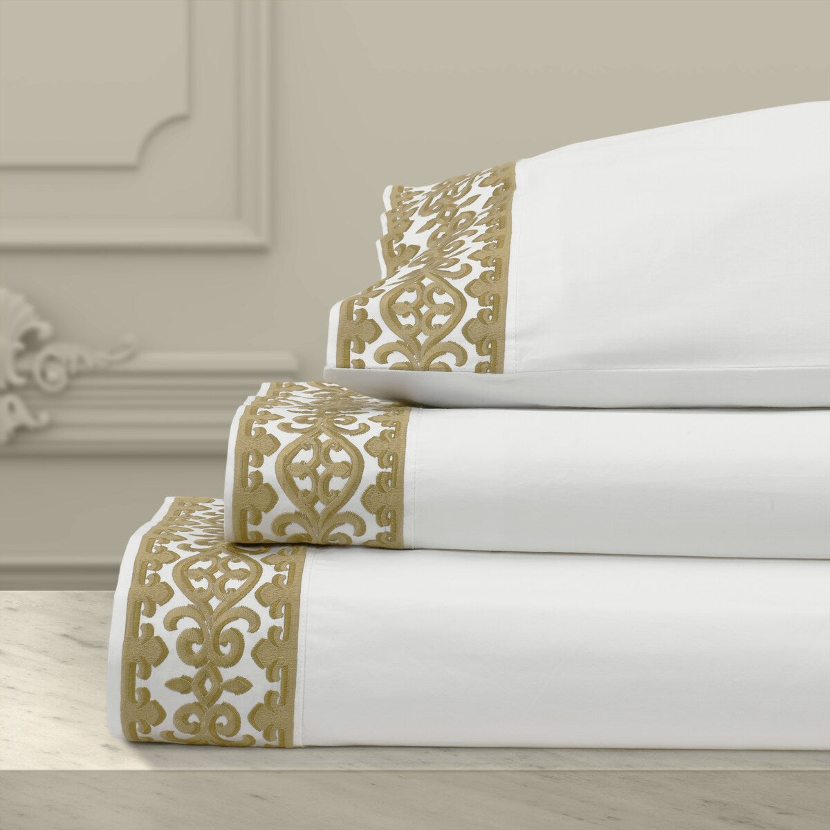 J. Queen New York Majestic Embroidered Sheet Set