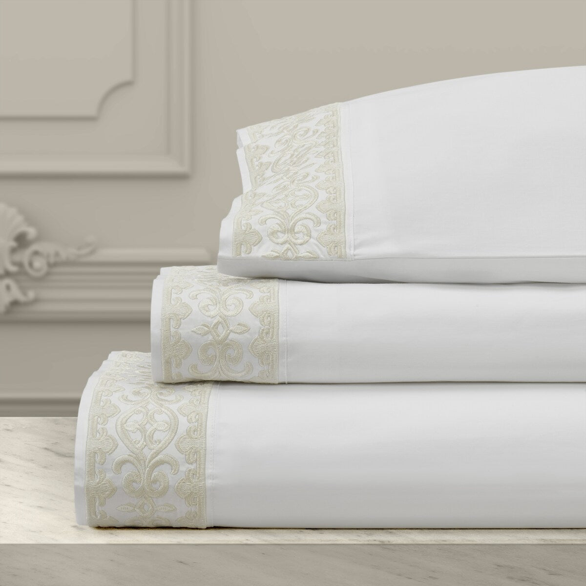 J. Queen New York Majestic Embroidered Sheet Set