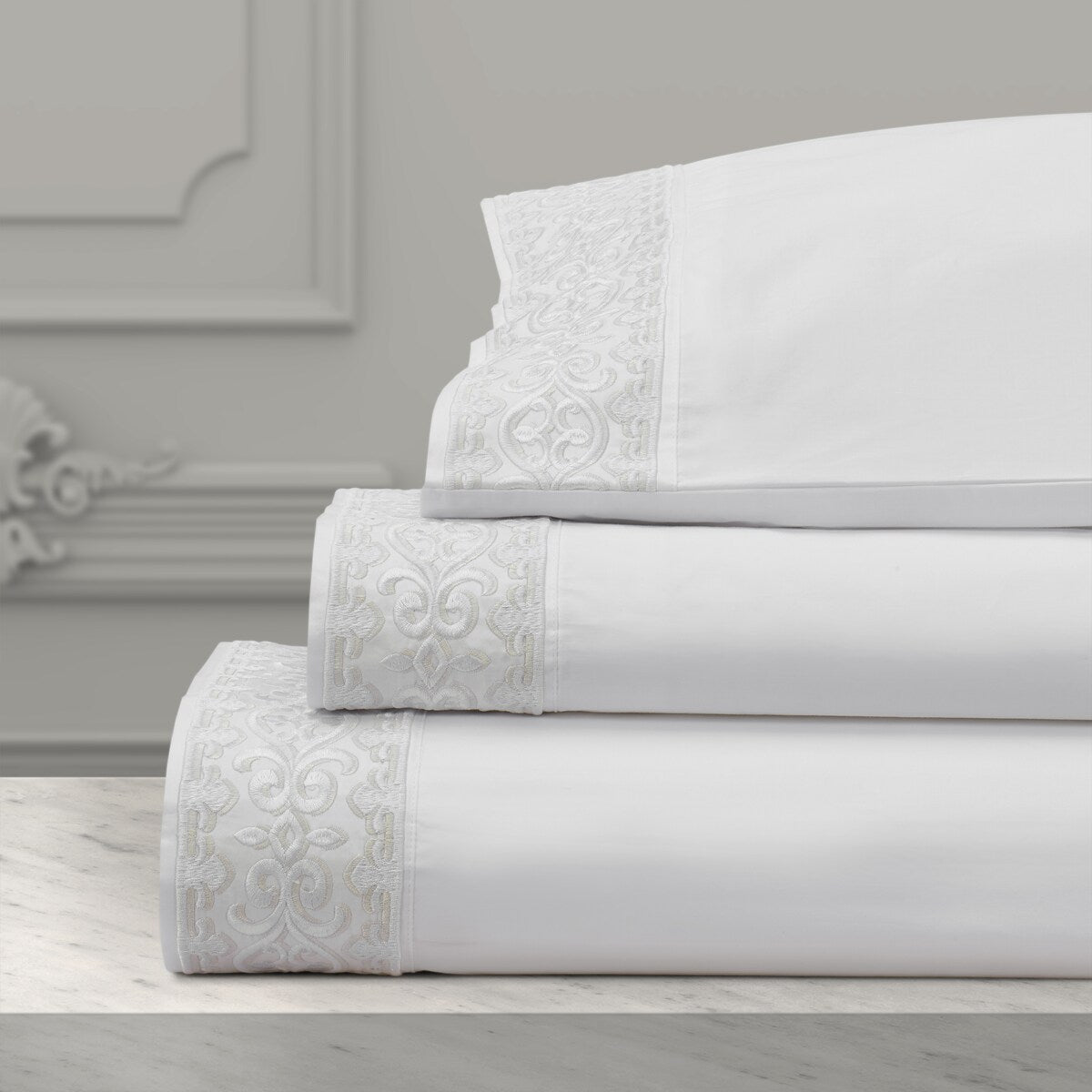 J. Queen New York Majestic Embroidered Sheet Set