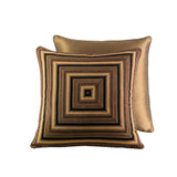 Five Queens Court Reilly Woven Chenille Stripe Euro Square Throw Pillow