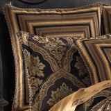 Five Queens Court Reilly Woven Chenille Stripe Euro Square Throw Pillow