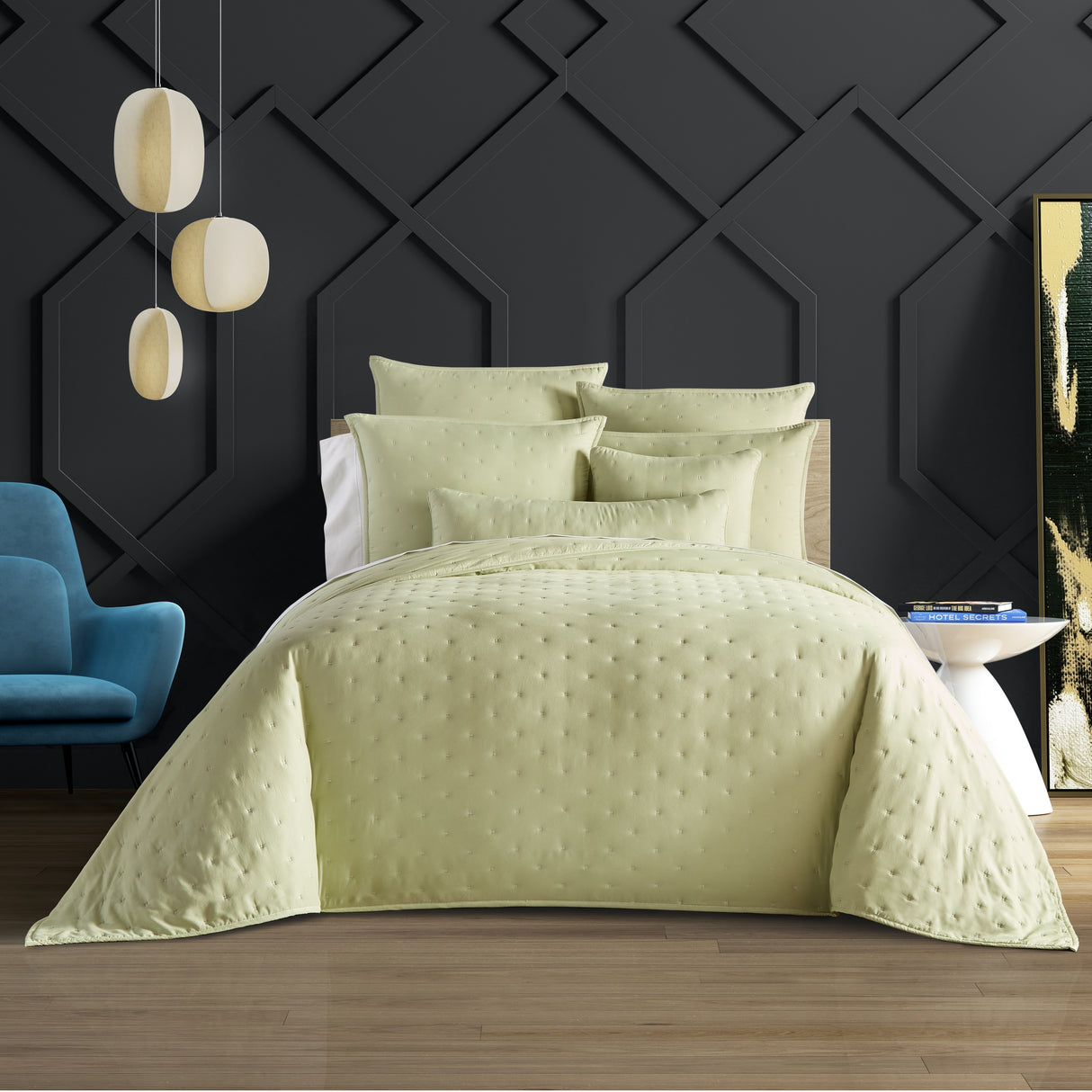 J. Queen New York Vesper Quilted Boudoir Decorative Throw Pillow