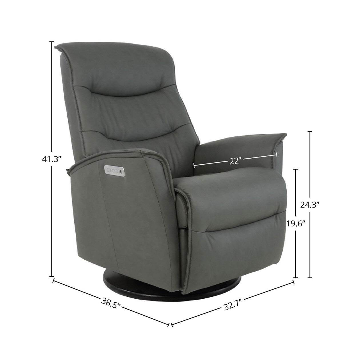 Fjords Dallas Leather Swing Recliner