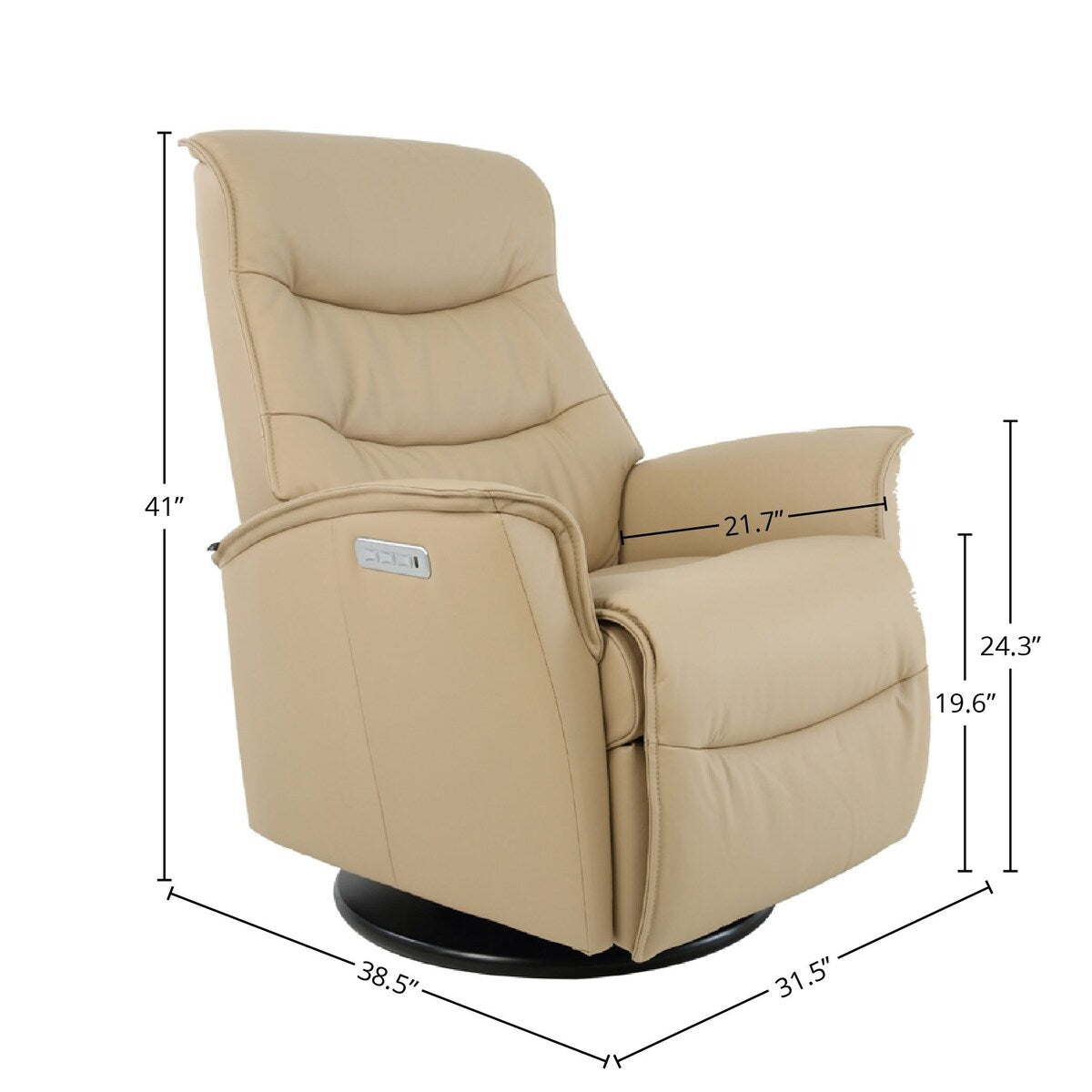 Fjords Dallas Leather Swing Recliner