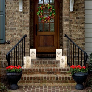 Flame Resistant Luminaria Bags Snowflake (12 Count)
