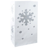 Flame Resistant Luminaria Bags Snowflake (12 Count)