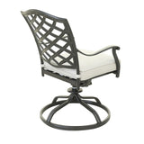 Flamingo Aluminum Dining Swivel Chair With Cushion, Set of 2